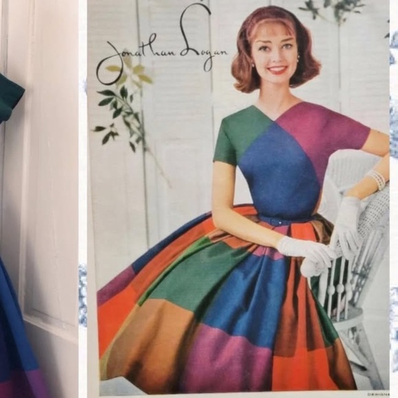 Vintage 1950s Jonathan Logan Plaid Dress, size XS - Picture 9 of 9